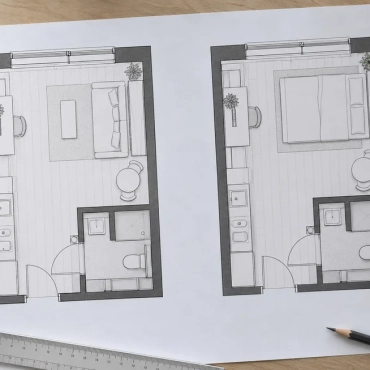 Как обустроить студию 20–30 м² со шкафом-кроватью